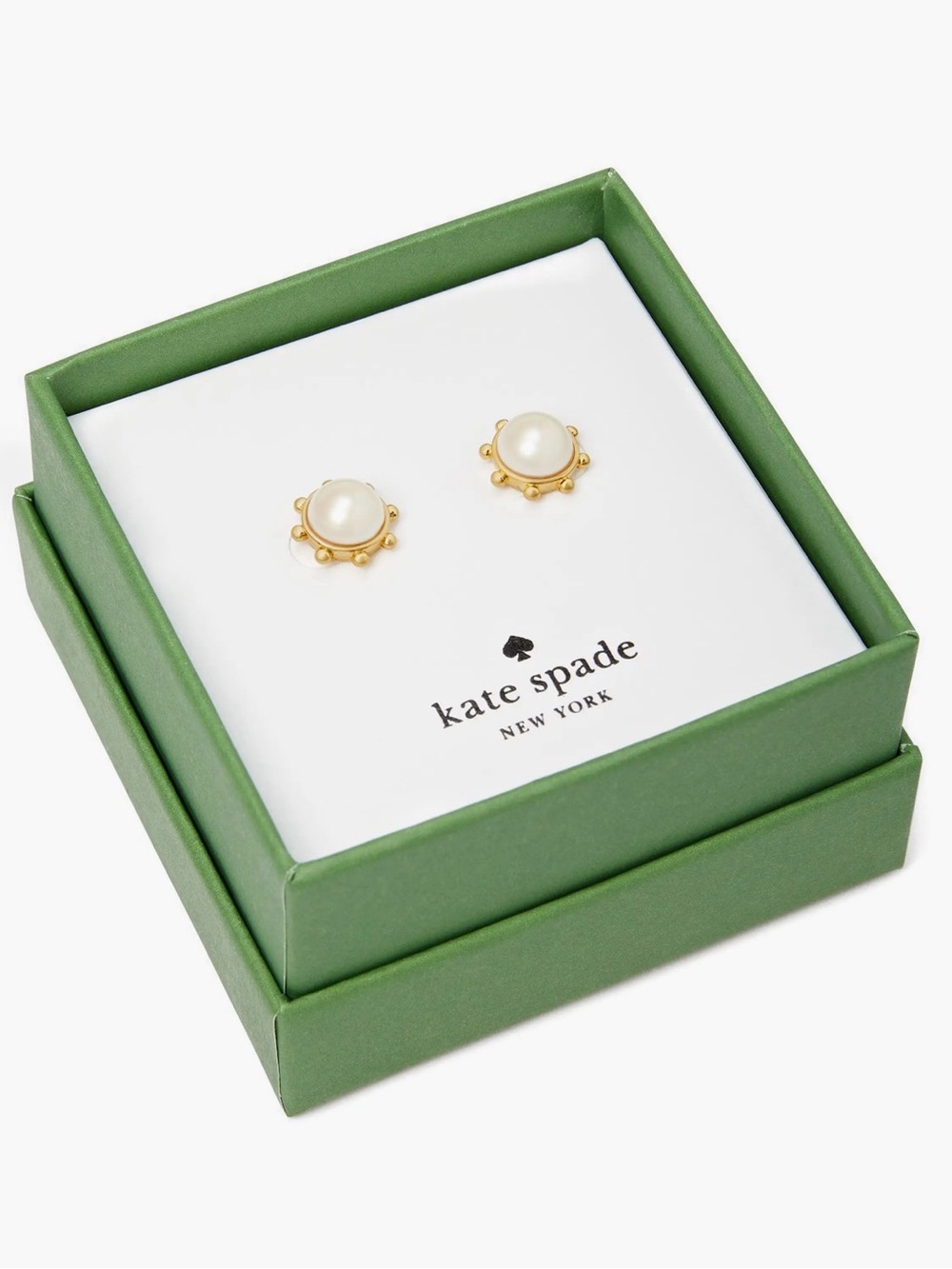 Kate Spade Faux Pearl Flying Color Stud Earrings NWT in Box
